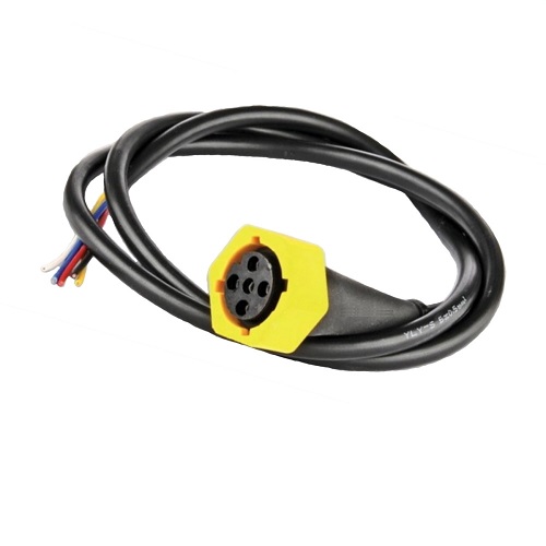 Connector 5 pin with cable length 1 meter, YELLOWLEFT, female, F